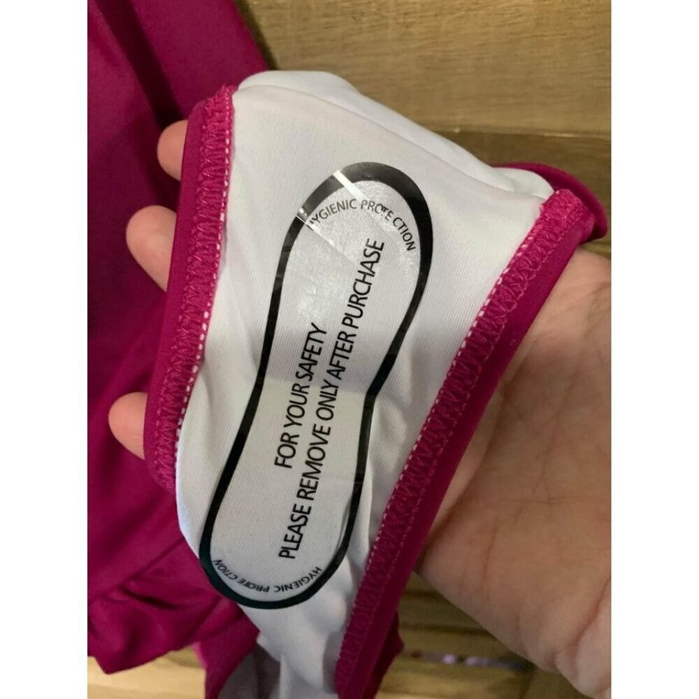 NWOT Charmo High Rise Bikini Swimsuit Bottom Beach Summer Women’s Sz Medium Pink - Picture 5 of 5